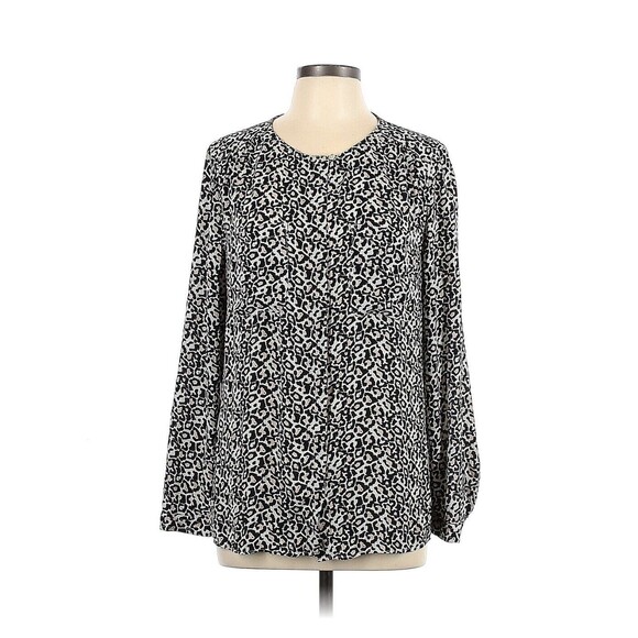 Women’s Ann Taylor Loft cheetah print button down blouse size small work career - Picture 1 of 7